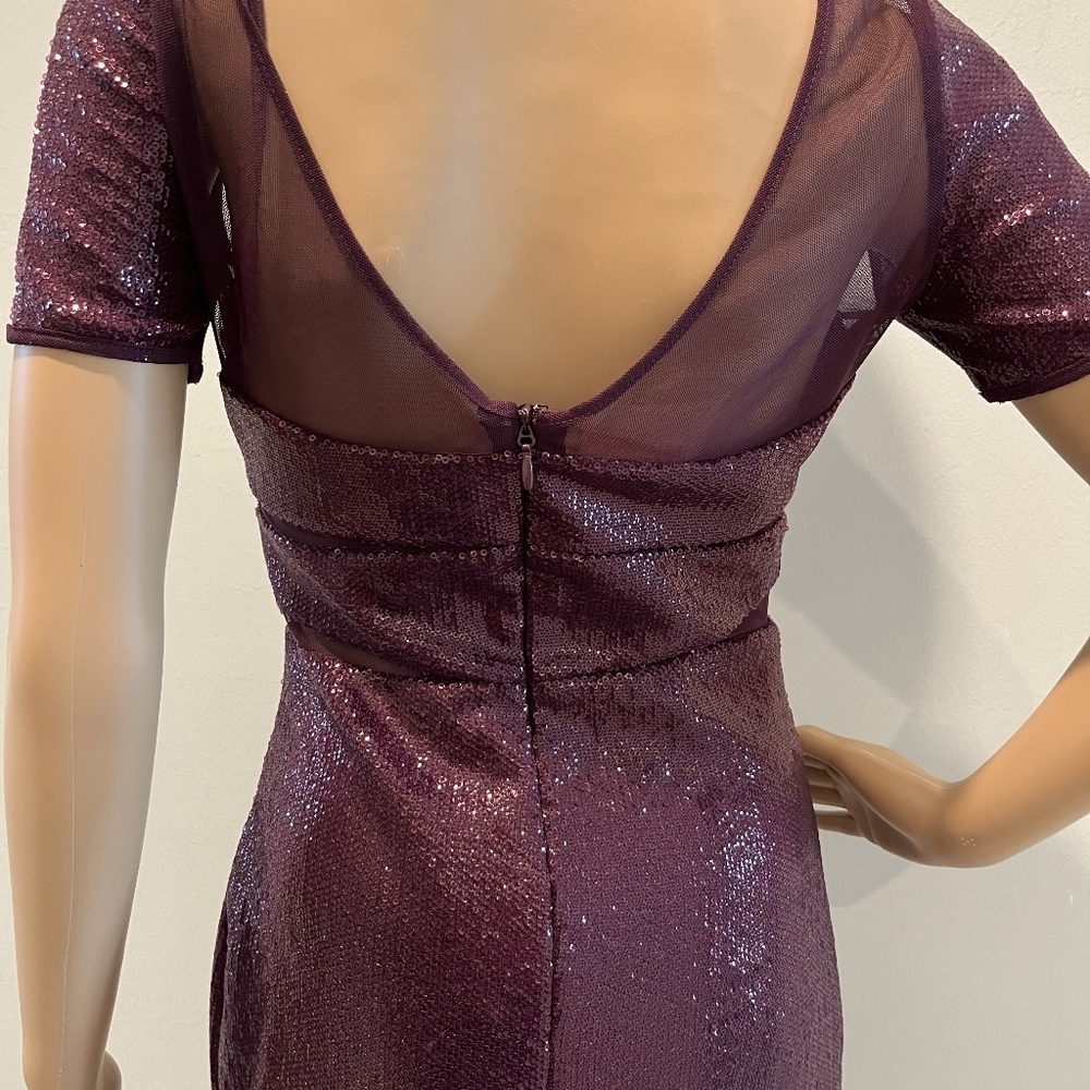 BCBGMaxAzria Gorgeous‎ "Barlow" Mini Dress in Eggplant Sequins  Size Mediu… - Picture 11 of 16